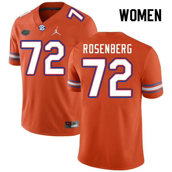 Women #72 Bryan Rosenberg Florida Gators College Football Jerseys Stitched Sale-Orange